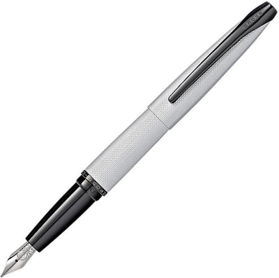 Cross ATX Brushed Chrome Diamond Pattern Fountain Pen | 886-43MS | Pen Place