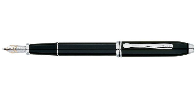 Cross Townsend Black/Rhodium Fountain Pen | AT0046-4MD | Pen Place