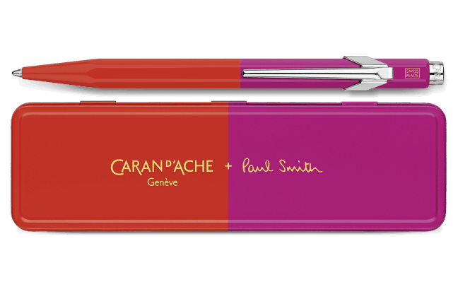 Caran d'Ache 849 Paul Smith Warm Red and Melrose Pink Ballpoint Pen