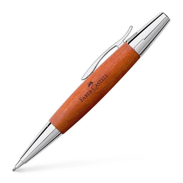 Faber-Castell Emotion Wood and Polished Chrome Brown Mechanical Pencil | 138382 | Pen Place