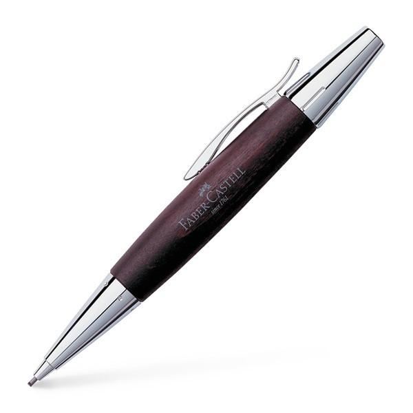 Faber-Castell Emotion Wood and Polished Chrome Dark Brown Mechanical Pencil | 138381 | Pen Place