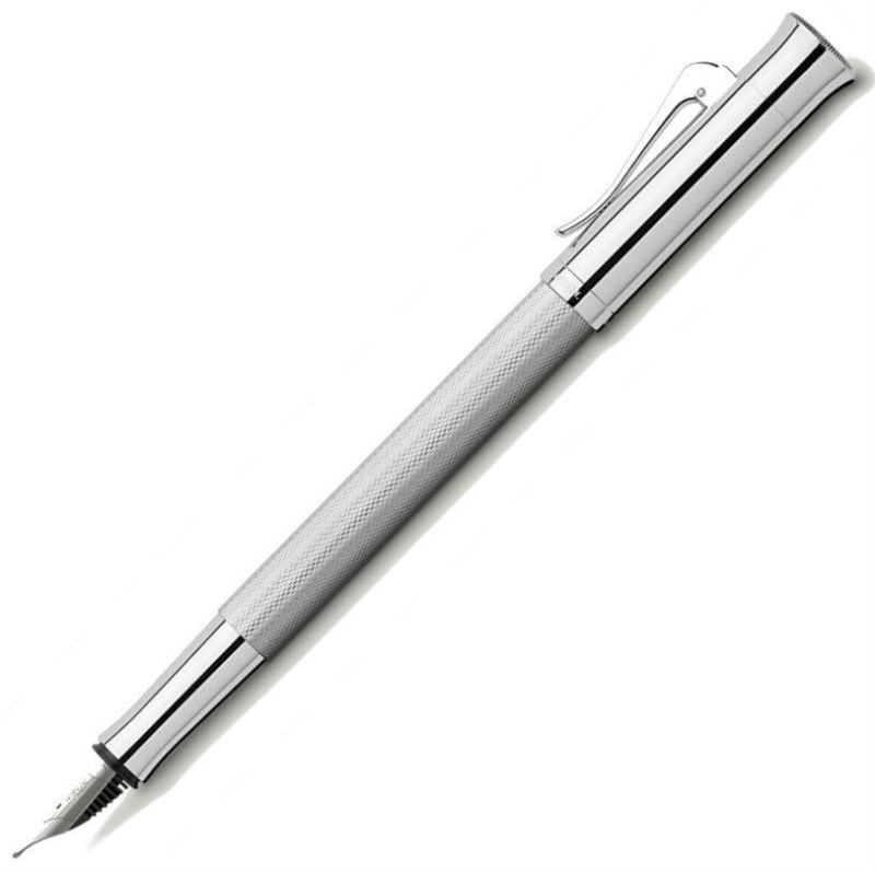 Graf von Faber-Castell Guilloche Barley Rhodium Fountain | 146590 | Pen Place