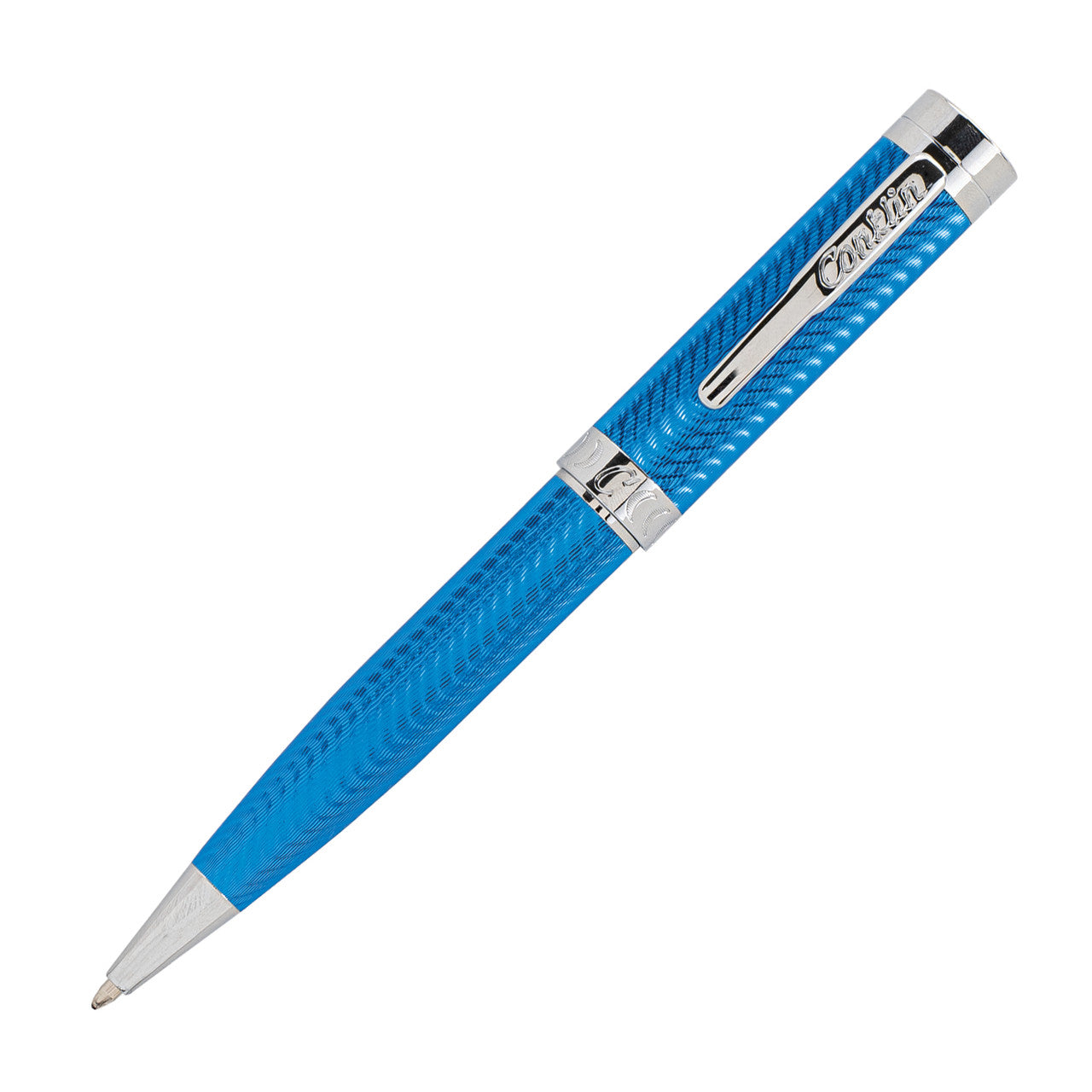 Conklin Herringbone Signature Blue Ballpoint Pen