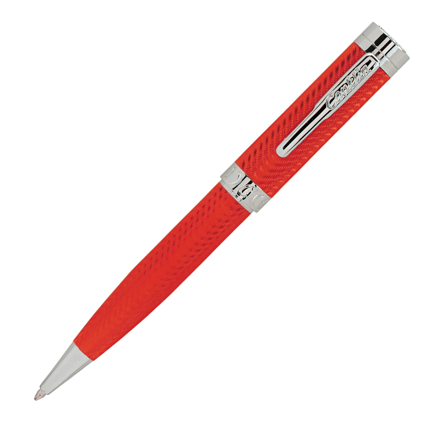 Conklin Herringbone Signature Red Ballpoint Pen