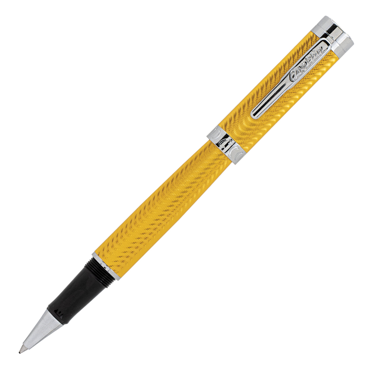Conklin Herringbone Signature Yellow Rollerball Pen