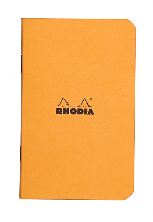 Rhodia Side Staple Pocket Notebook - Orange, Graph