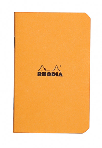 Rhodia Side Staple Pocket Notebook - Orange, Graph