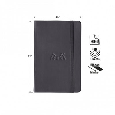 Rhodia Pocket Hardcover Webnotebooks - Black, Lined