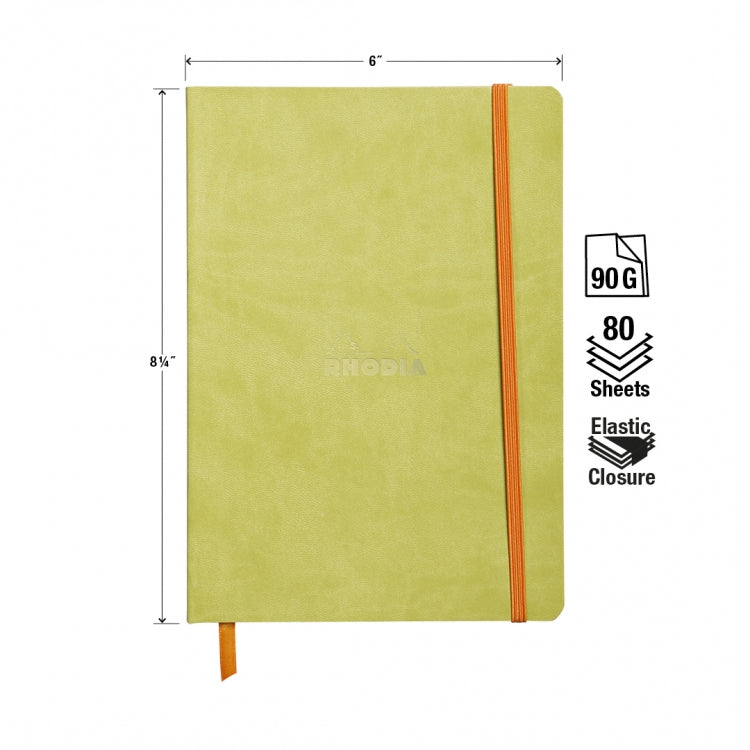 Rhodia A5 Softcover Notebook - Anise Green, Lined