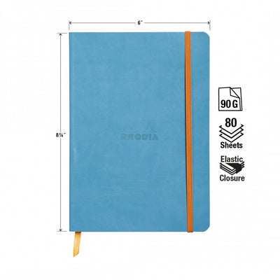 Rhodia A5 Softcover Notebook - Turquoise, Lined