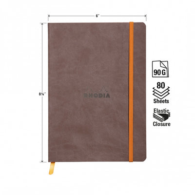 Rhodia A5 Softcover Notebook - Chocolate, Lined