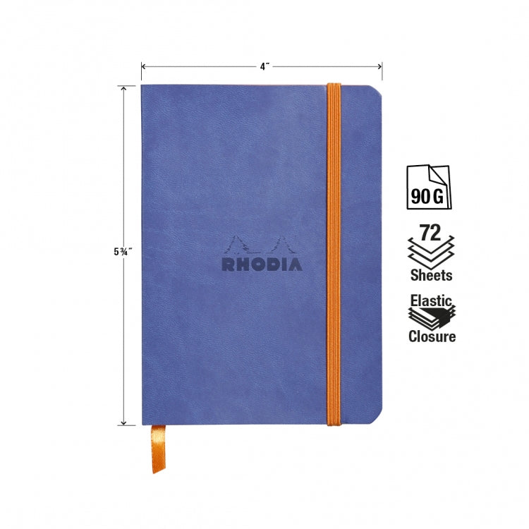 Rhodia A6 Softcover Notebook - Sapphire, Lined