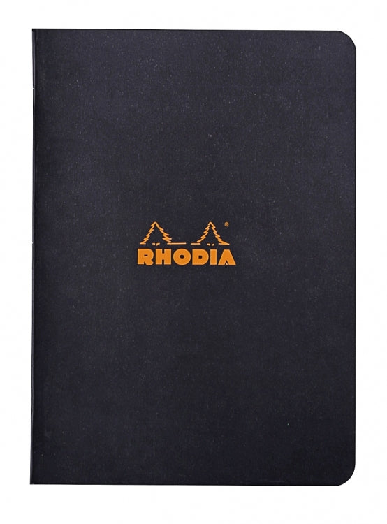 Rhodia A5 Side Staple Notebook - Black, Lined