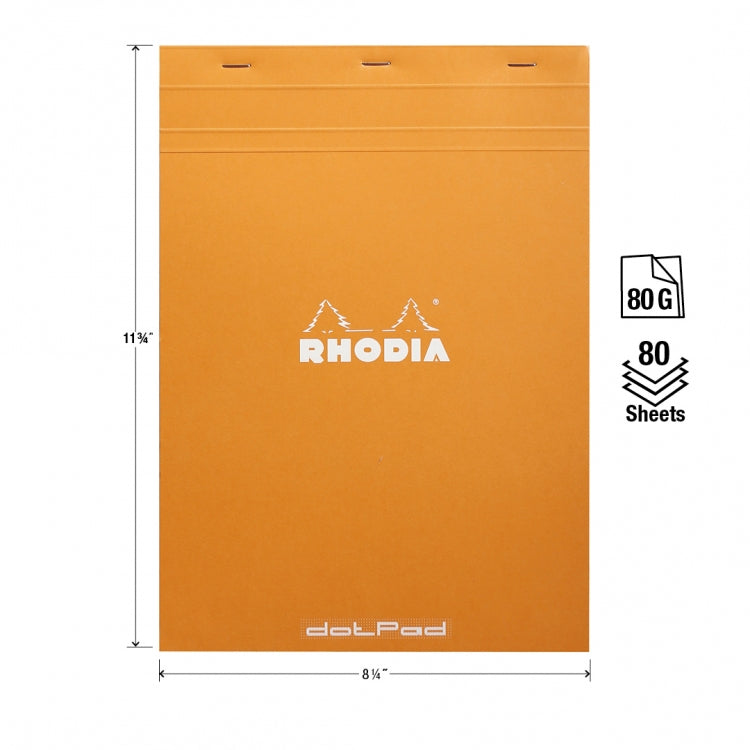 Rhodia No. 18 A4 Notepad - Orange, Dot Grid