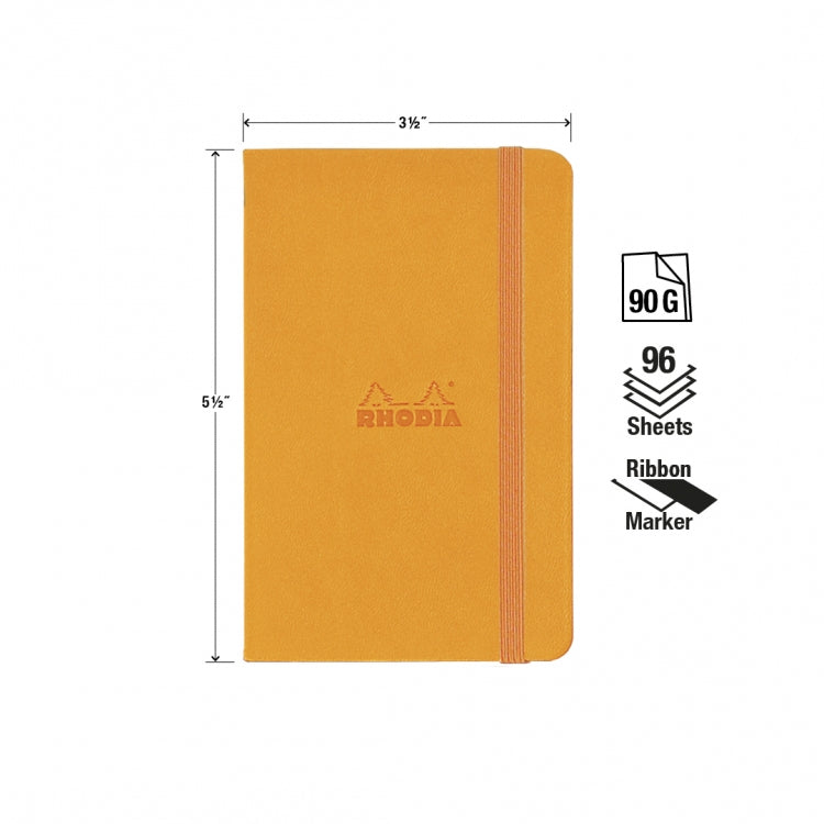 Rhodia Pocket Hardcover Webnotebooks - Orange, Lined