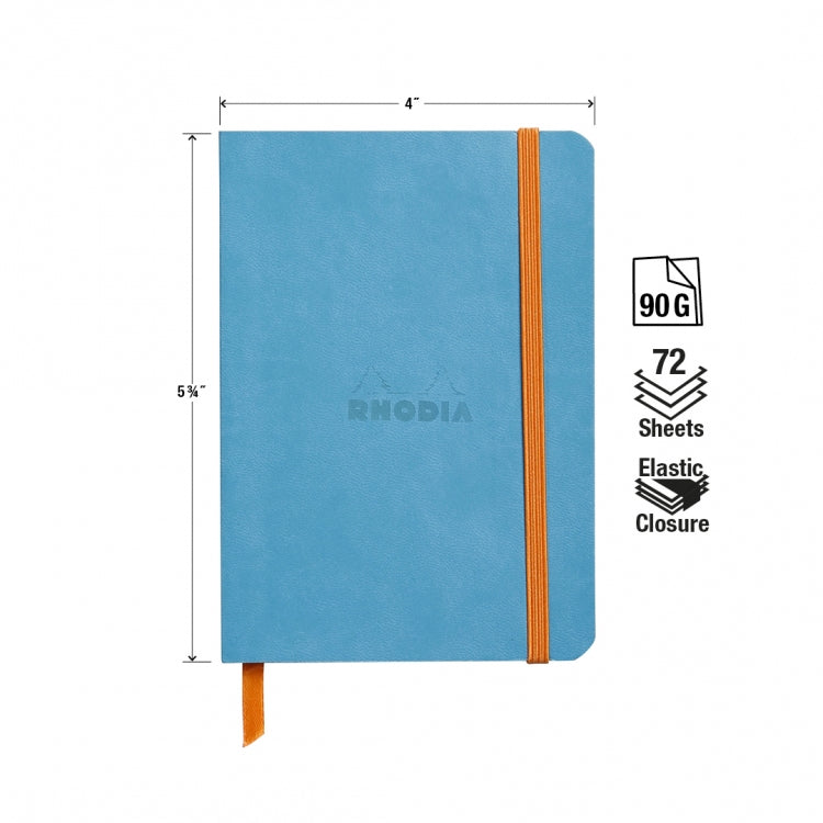 Rhodia A6 Softcover Notebook - Turquoise, Lined