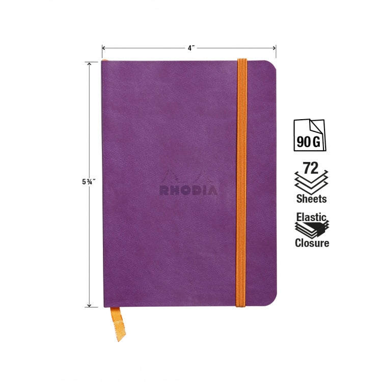 Rhodia A5 Softcover Notebook - Purple, Lined