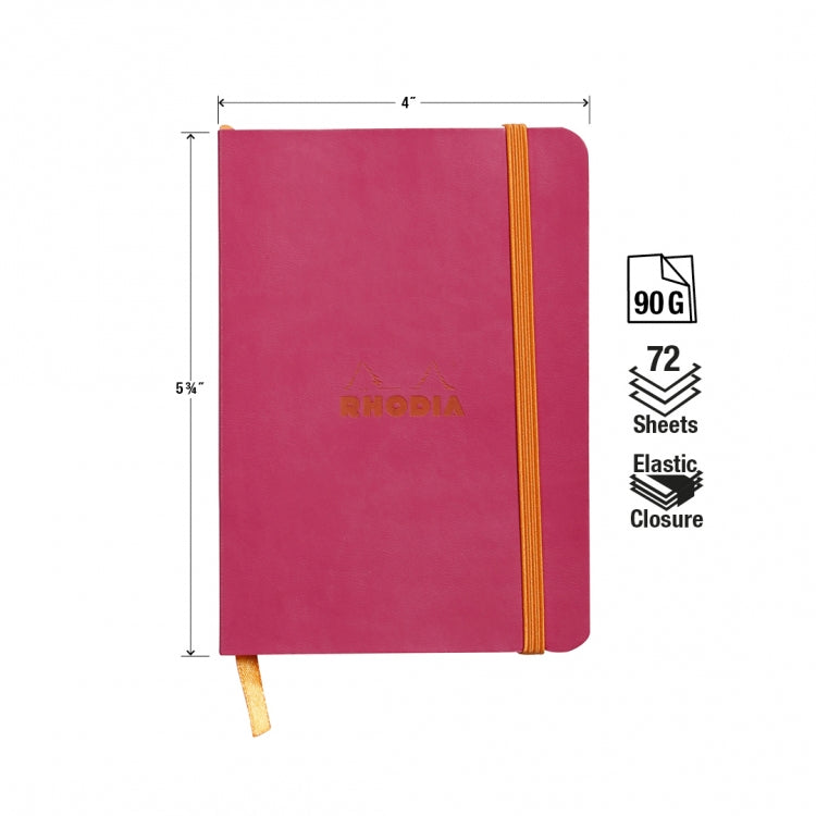 Rhodia A6 Softcover Notebook - Raspberry, Lined