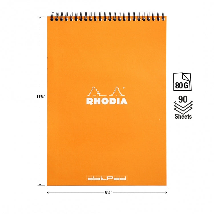 Rhodia - No. 18 Wirebound Notepad - Orange, Dotpad