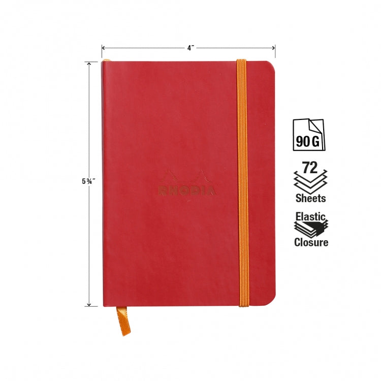 Rhodia A6 Softcover Notebook - Poppy, Lined