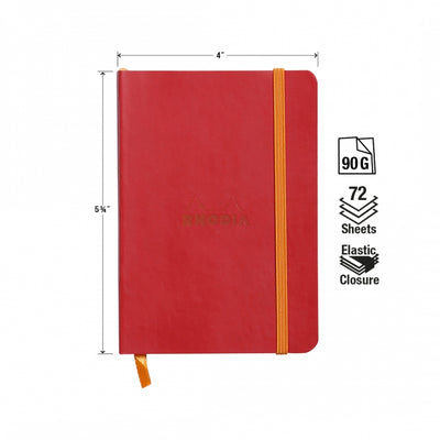 Rhodia A6 Softcover Notebook - Poppy, Lined