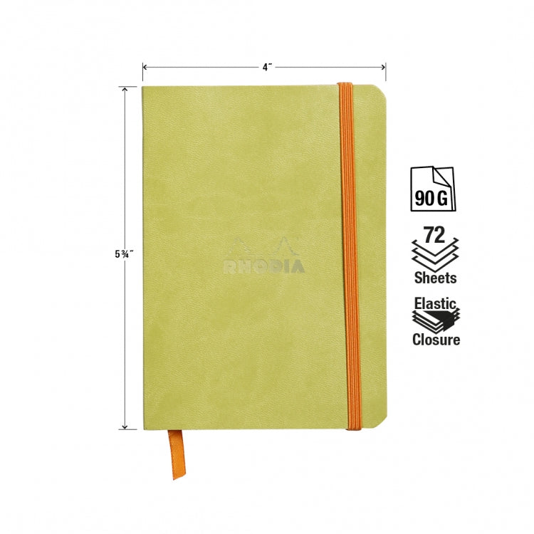 Rhodia A6 Softcover Notebook - Anise Green, Lined