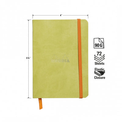 Rhodia A6 Softcover Notebook - Anise Green, Lined