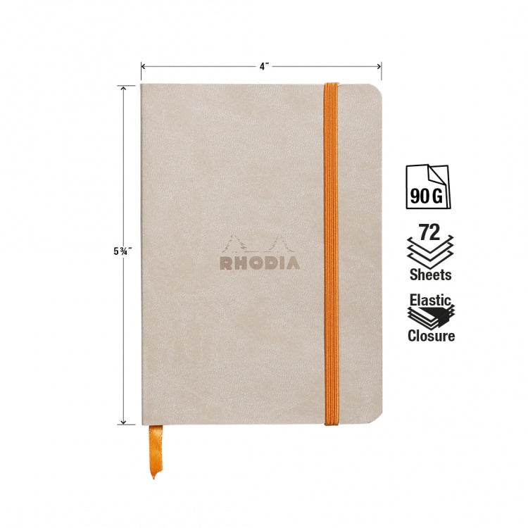 Rhodia A6 Softcover Notebook - Beige, Lined