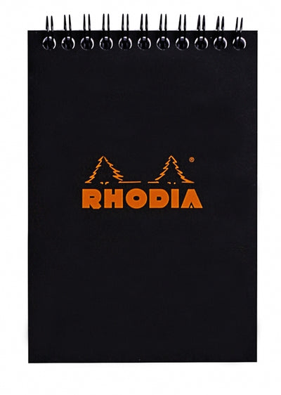 Rhodia No. 13 A6 Spiralbound Notepad - Black, Graph