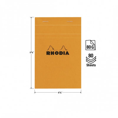 Rhodia No. 14 Notepad - Orange, Graph