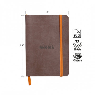 Rhodia A6 Softcover Notebook - Chocolate, Lined