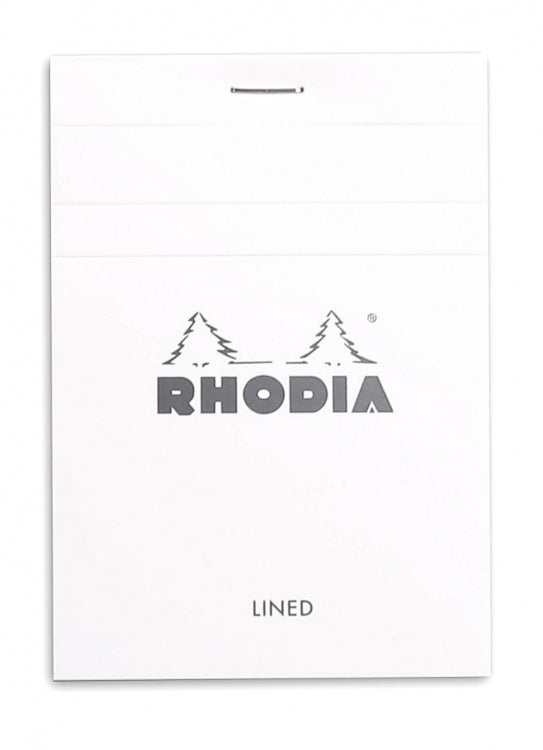 Rhodia No. 12 Passport Notepad - Ice White, Lined