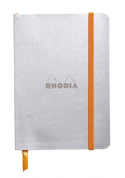 Rhodia A6 Softcover Notebook - Silver, Lined