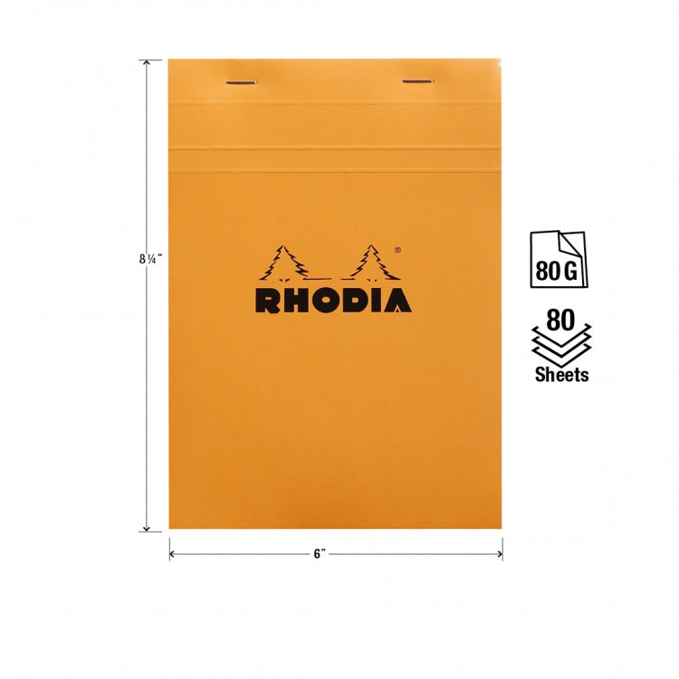 Rhodia No. 16 A5 Notepad - Orange, Graph