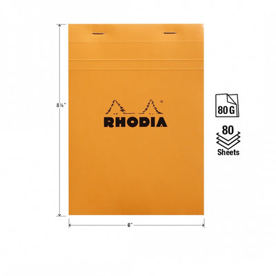 Rhodia No. 16 A5 Notepad - Orange, Graph