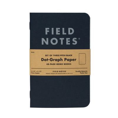 Field Notes Pitch Black Memo Book 3-Pack