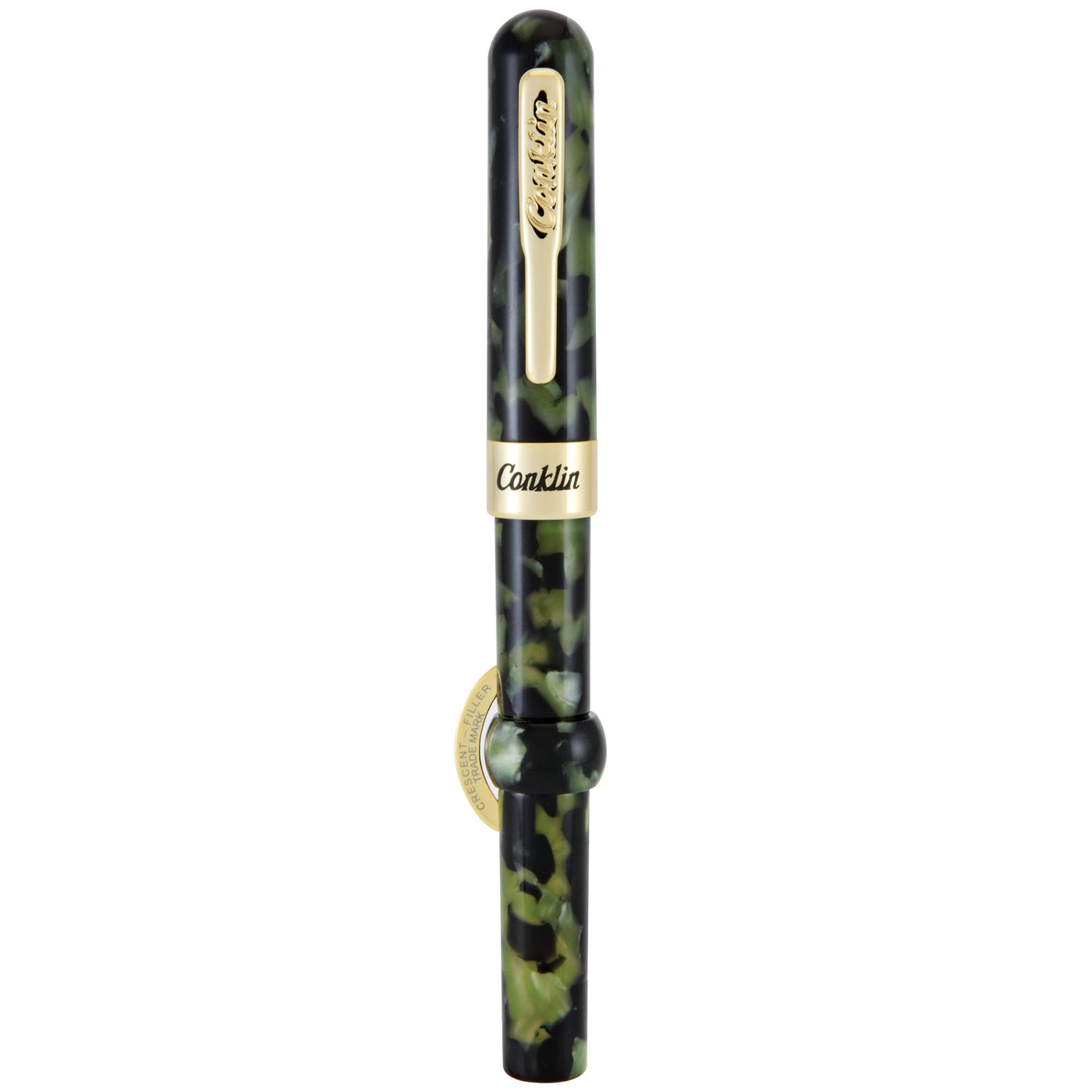 Conklin Mark Twain Crescent Filler Green Gold Fountain Pen