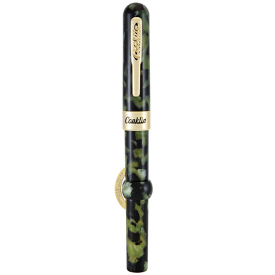 Conklin Mark Twain Crescent Filler Green Gold Fountain Pen