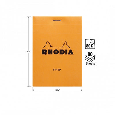 Rhodia No. 12 Passport Notepad - Orange, Lined