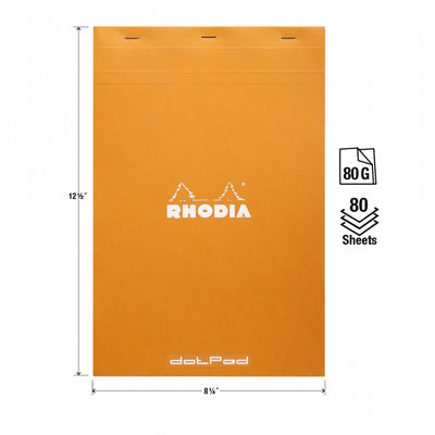 Rhodia No. 19 A4+ Notepad - Orange, Dot Grid