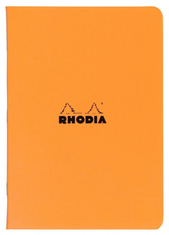 Rhodia A4 Side Staple Notebook - Orange, Lined