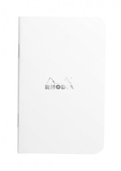 Rhodia Side Staple Pocket Notebook - Ice White, Graph