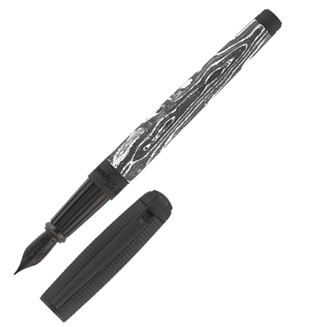 ST Dupont Line D Carbon Collection Dark Storm Fountain Pen