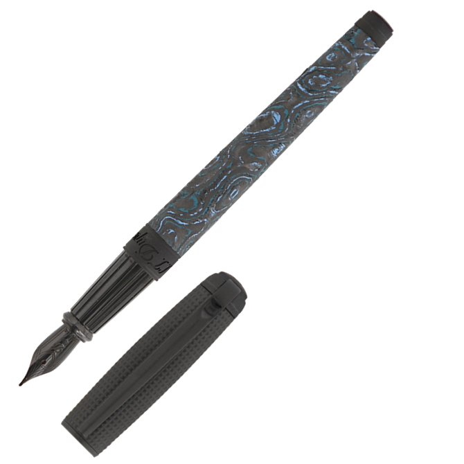 ST Dupont Line D Carbon Collection Glacial Cave Fountain Pen