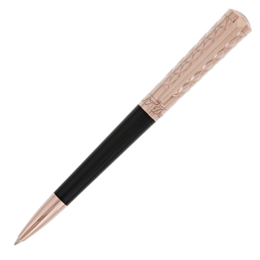 ST Dupont Liberte Pink Gold & Black Ballpoint Pen | Pen Store | Pen Place