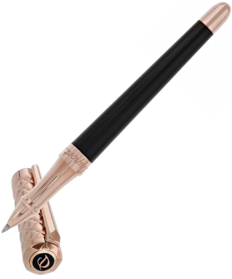 ST Dupont Liberte Pink Gold & Black Rollerball Pen | Pen Place