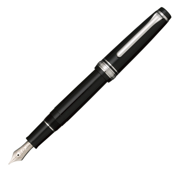 Sailor Pro Gear Slim Black & Silver Fountain Pen