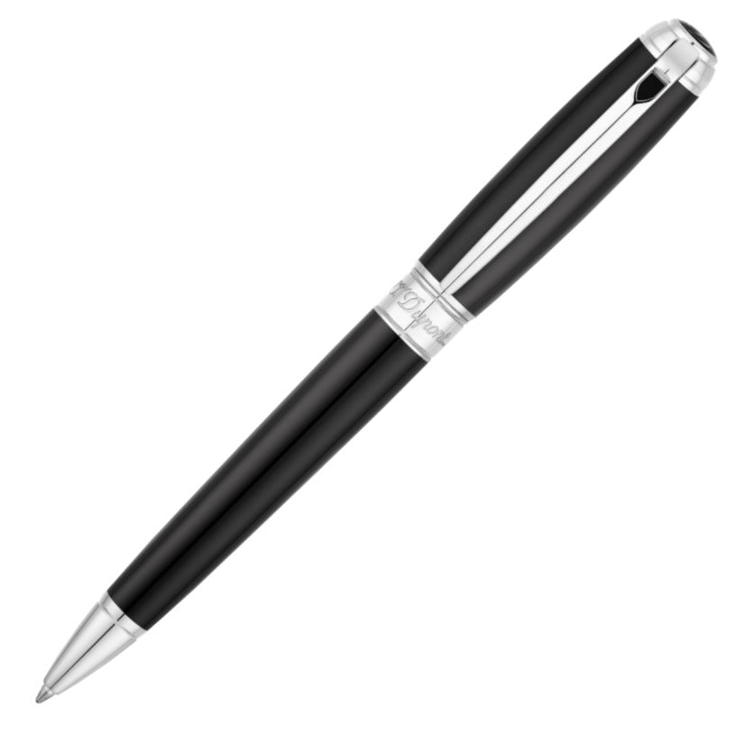 ST Dupont Line D Black & Chrome Ballpoint Pen | 415100L | Pen Place