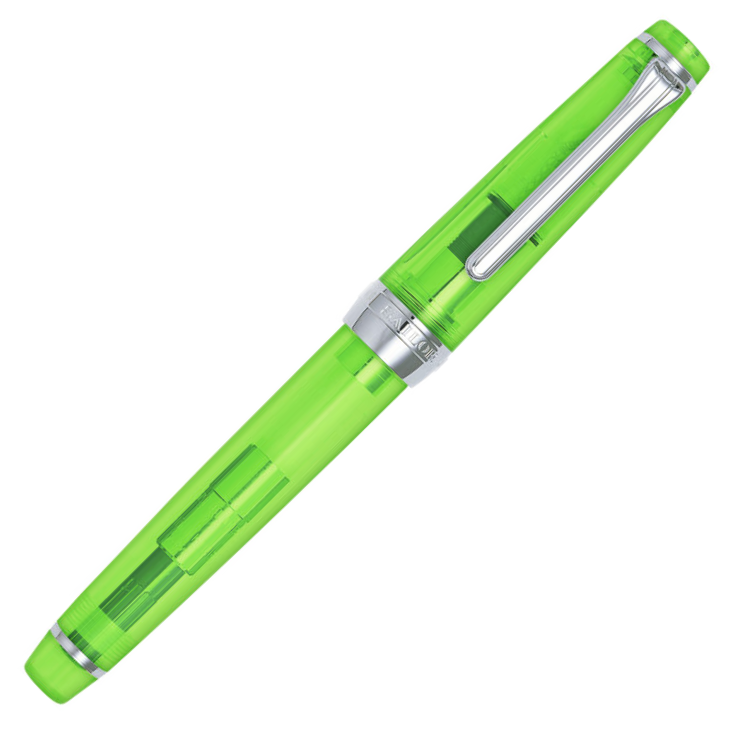 Sailor Pro Gear Slim Transparent Green & Silver Fountain Pen
