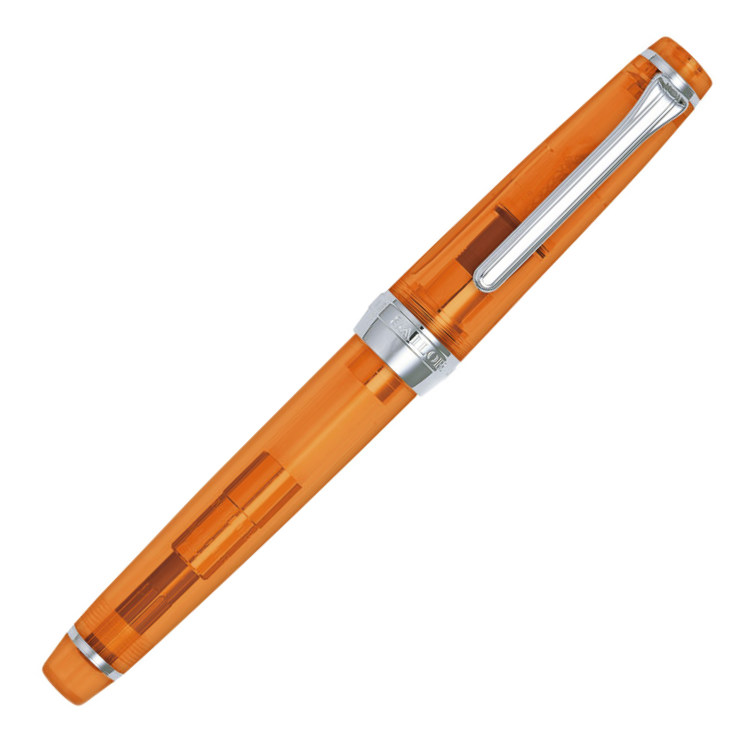 Sailor Pro Gear Slim Transparent Orange & Silver Fountain Pen